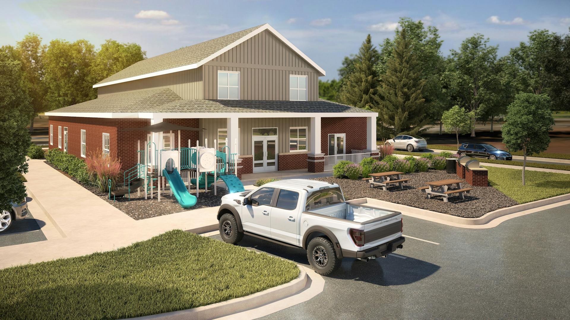 Middle Creek Lofts Clubhouse Rendering